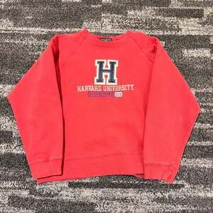 Vintage Harvard University Crewneck Sweatshirt Mens M Red Embroidered Ivy League